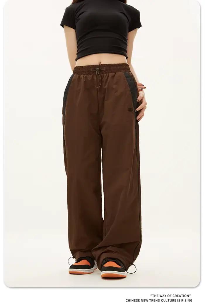 Pantalon de jogging décontracté pour femmes, mode Streetwear, surdimensionné, sport, jambes larges,