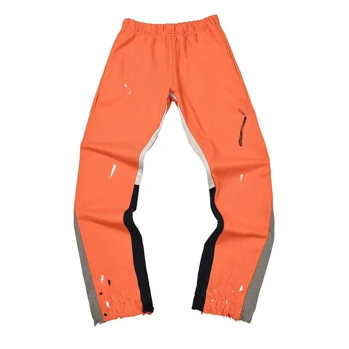 Pantalon de jogging vintage 2025 pour homme, coupe évasée LA, avec rayures latérales effet éclabouss