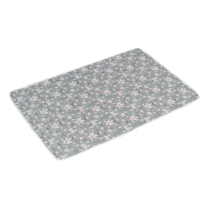 Tapis à couches en forme de cœur Dino, 80x120cm, 4 couches, imperméable, lavable, matelas à langer p