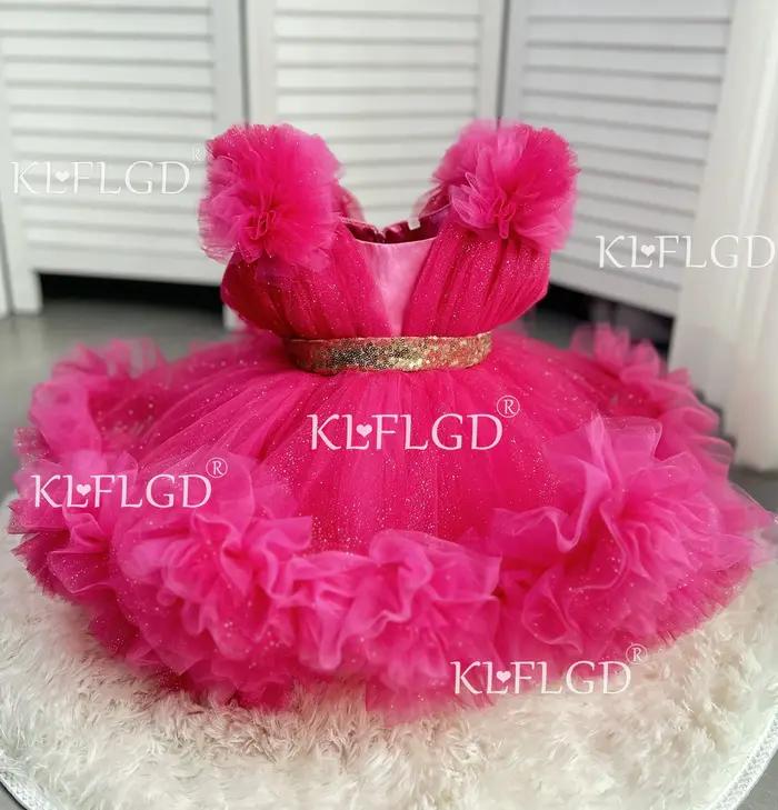 KLFGDNew style filles robe de luxe fête élégante fille robe de soirée robes de concours pour enfant