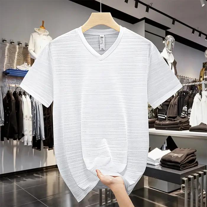T-Shirt à Manches Courtes et Col en V pour Homme, Vêtement de dehors, Grande Taille, 10XL, 9XL, 8XL,