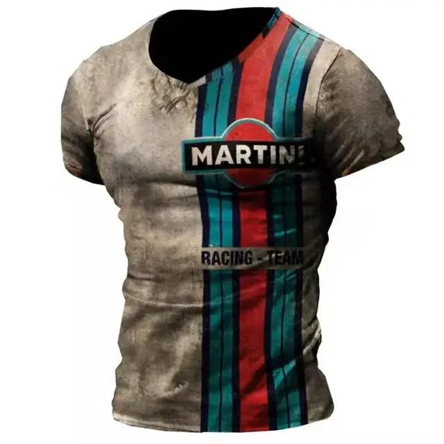 T-shirt d'été pour homme imprimé 3D, style américain, à manches courtes, séchage rapide, vintage, co