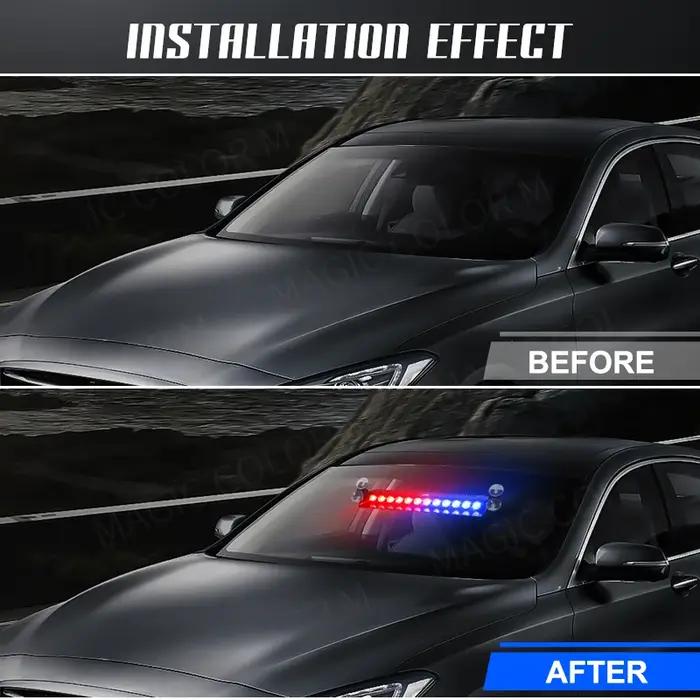 12 LED voiture lumière stroboscopique Flash Signal d'avertissement balise Police pompier d'urgence p