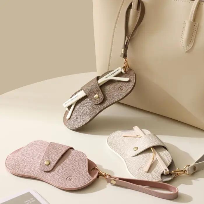 Sac à lunettes en cuir PU motif litchi souple, étui pour lunettes de soleil rétro, cadre Portable po
