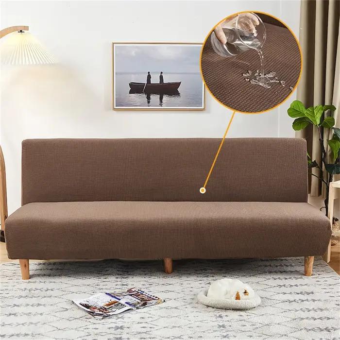 Housse de canapé-lit extensible, hydrofuge, sans accoudoirs, tout compris, Anti-salissure, pour déco