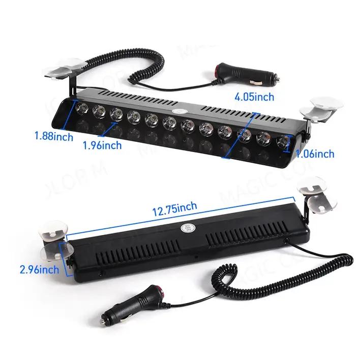 12 LED voiture lumière stroboscopique Flash Signal d'avertissement balise Police pompier d'urgence p