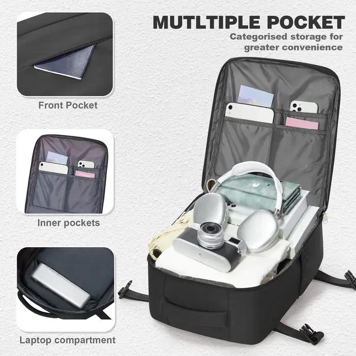 Sac de cabine Ryanair 40x20x25, sac à dos de voyage à compression sous vide pour hommes et femmes, s