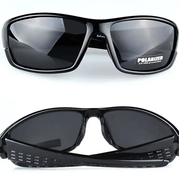 Lunettes de soleil polarisées à monture noire pour hommes et femmes, lunettes de conduite en argile,