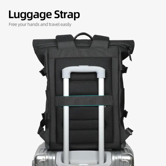 HK sac à dos étanche à roulettes pour hommes grande capacité extensible 17 pouces pochette d'ordinat