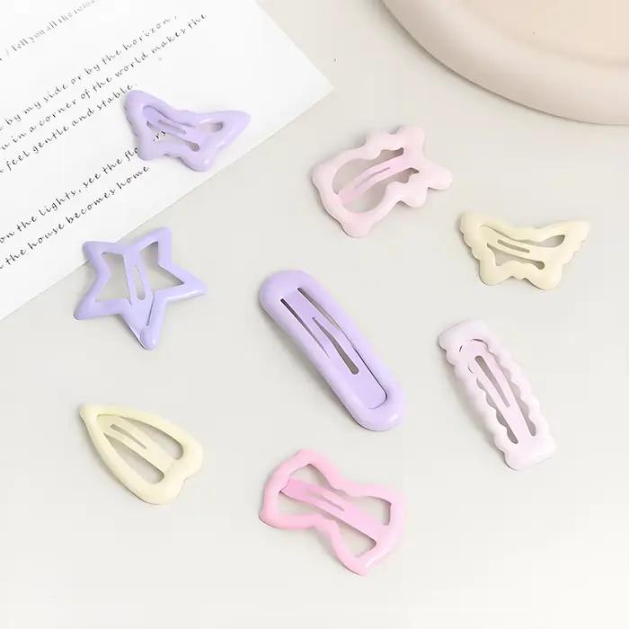 Ensemble de pinces à cheveux étoiles douces et douces, Barrettes sans traction pour bébés filles et
