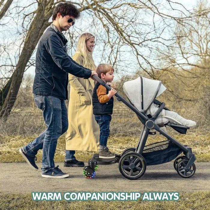 Adaptateur de pédale pour poussette enfant, accessoire de poussette, remorque auxiliaire pour deuxiè