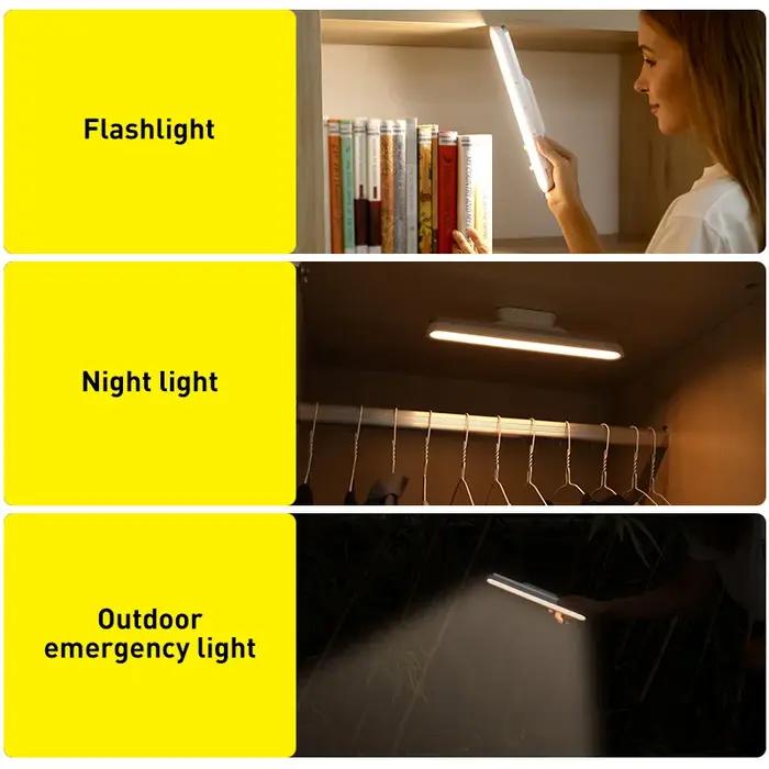 Baseus lampe de bureau magnétique suspendue lampe de Table LED rechargeable gradation continue armoi