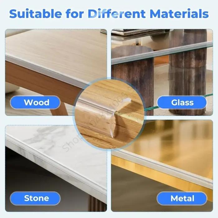 Bande de protection transparente en PVC pour bord de Table, 3 mètres, bande de protection d'angle po