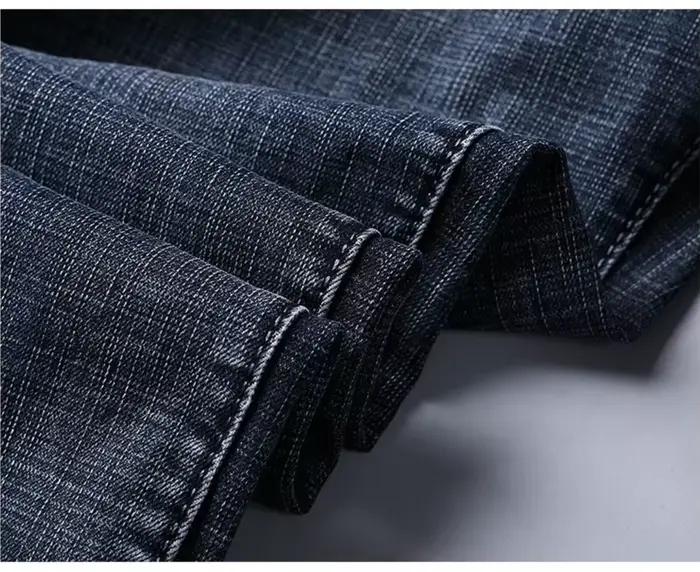 Wthinlee nouveau jean pour hommes d'affaires décontracté droit Stretch mode classique bleu noir trav