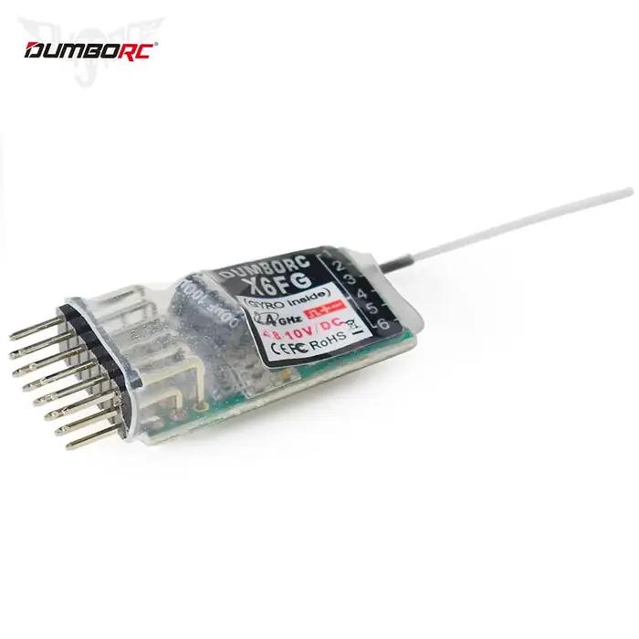 DUMBORC-Récepteur de voiture RC X6FG 2.4G 6CH, système de contrôle radio récepteur pour émetteur Dom