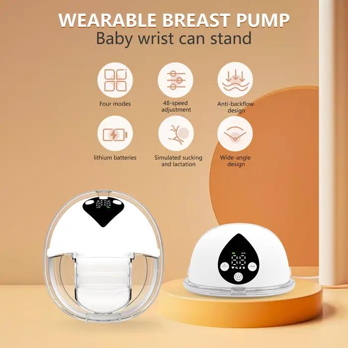 Tire lait électrique mains libres 12 niveaux 4 modes portable silicone sans bpa pour mères allaitantes sorties voyages