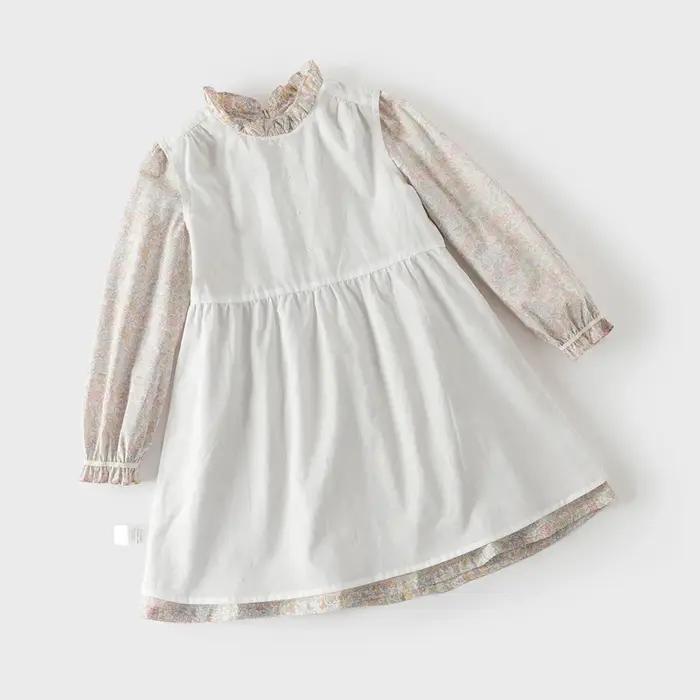 Robe de princesse à manches longues pour filles Dave Bella, 6-13 ans, robe florale de printemps pour