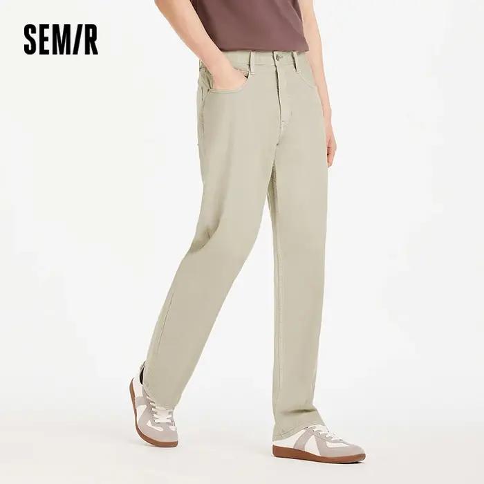 Jean Homme Semir Délavé 2026 Rétro Coupe Ample Droite Uni Style Urbain Décontracté Quotidien Doux Co