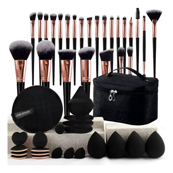Ensemble de pinceaux de maquillage, 47 pièces, Kit d'outils de beauté de Style parfum Chic, sac à co