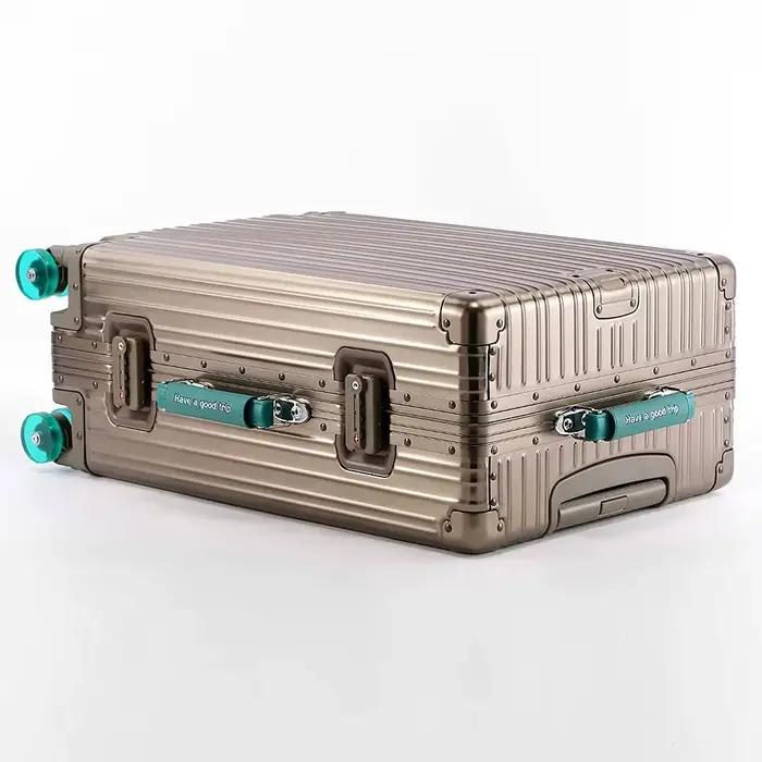 Valise de voyage tout en aluminium et magnésium, bagages roulants, boîtier de chariot en alliage ave