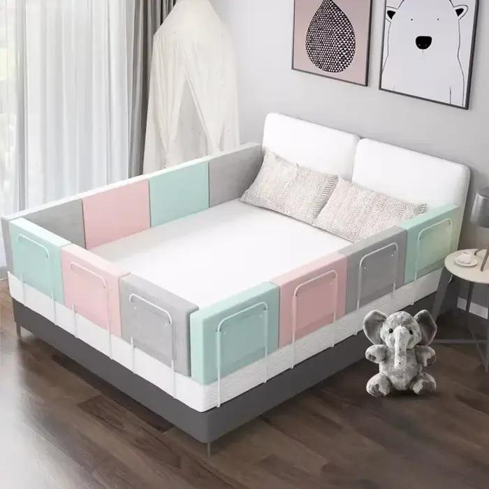 Barrière de lit pour nouveau-né rail de lit pour bébé barrière de sécurité réglable pour chambre d'enfant garde-corps anti-collision protection souple installation facile