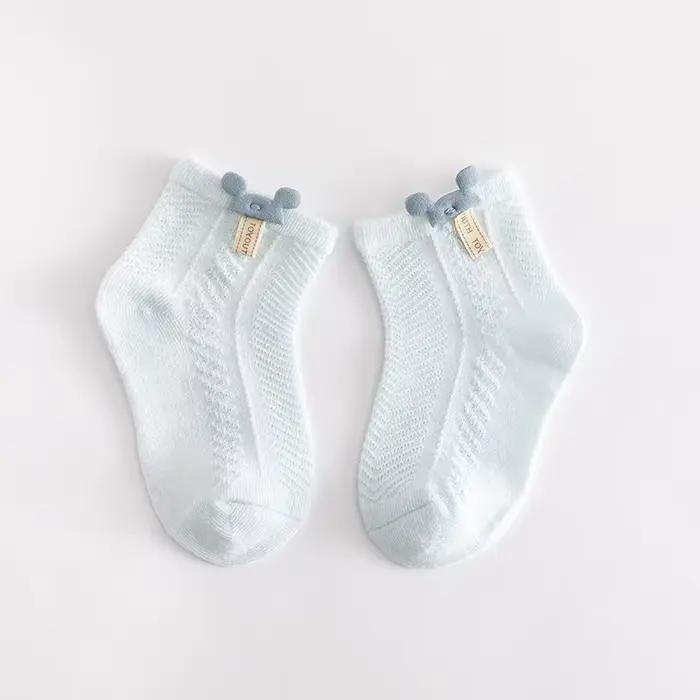 4 paires/lot été bébé maille mince chaussettes dessin animé doux coton nouveau-né chaussette princes