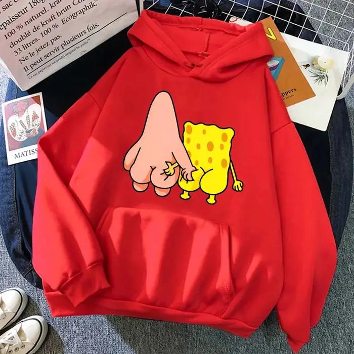 Nouveau Sweat à Capuche Grande Taille 2026 Style Couple Sportif Tendance pour Homme Bob l'éponge et