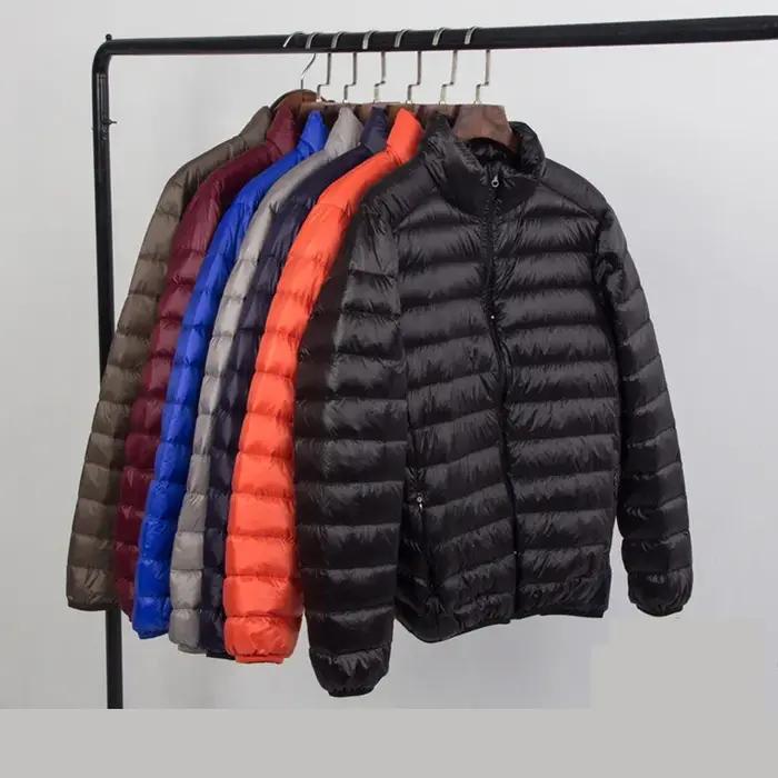 Nouvelle marque automne hiver doudoune légère hommes mode à capuche court grand Ultra-mince léger je