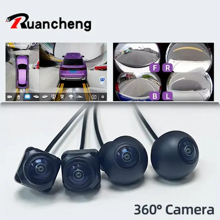 360 ° Caméra panoramique 720P HD, objectif de vue arrière/avant/gauche/droite 360, accessoires pan