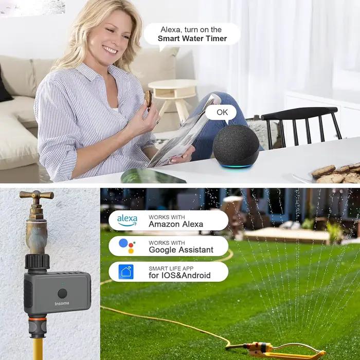 Insoma Wifi minuterie d'arrosage automatique minuterie d'eau de jardin à distance système d'arrosage