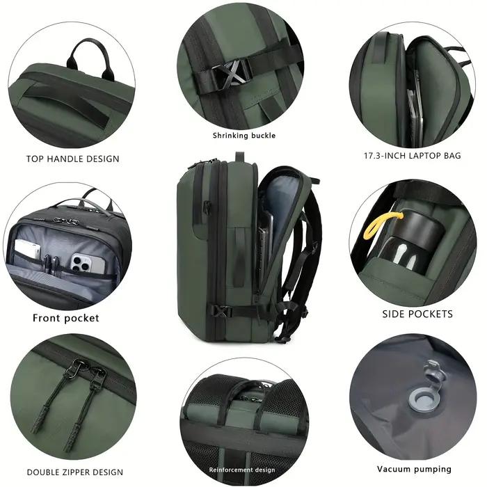 Nouveau sac à dos d'expansion de grande capacité à compression sous vide, sac à dos de voyage, sac d