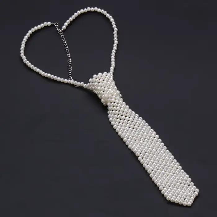 Cravate en perles populaire, style tendance, vêtements de tempérament pour garçons et filles, nœud p