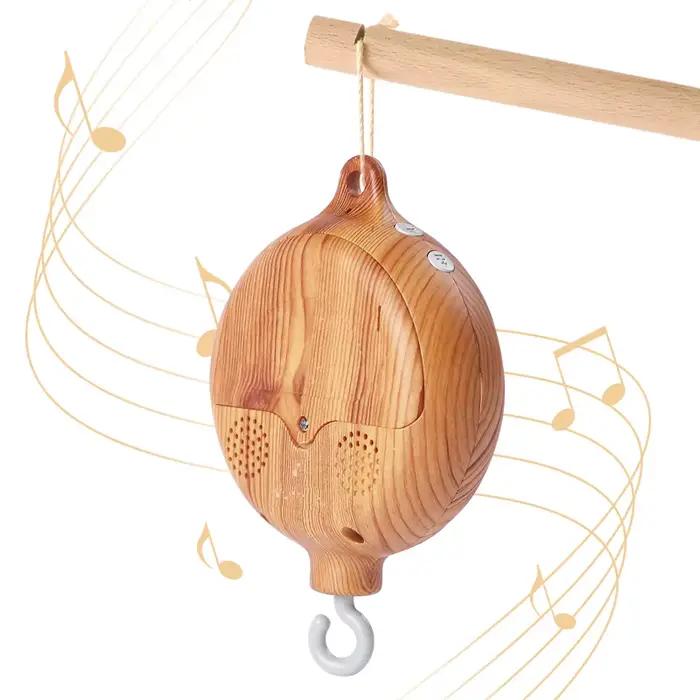 Boîte à musique rotative pour nouveau-nés, berceau pour bébé de 0 à 12 mois, hochet suspendu couleur