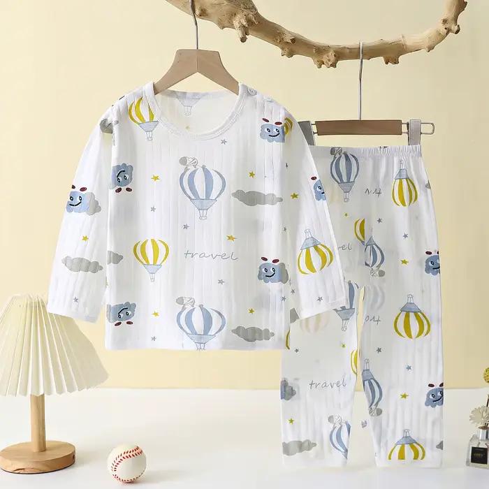 Ensemble pyjama en coton doux et respirant pour bébés enfants de 0 à 5 ans, ensemble de vêtements de