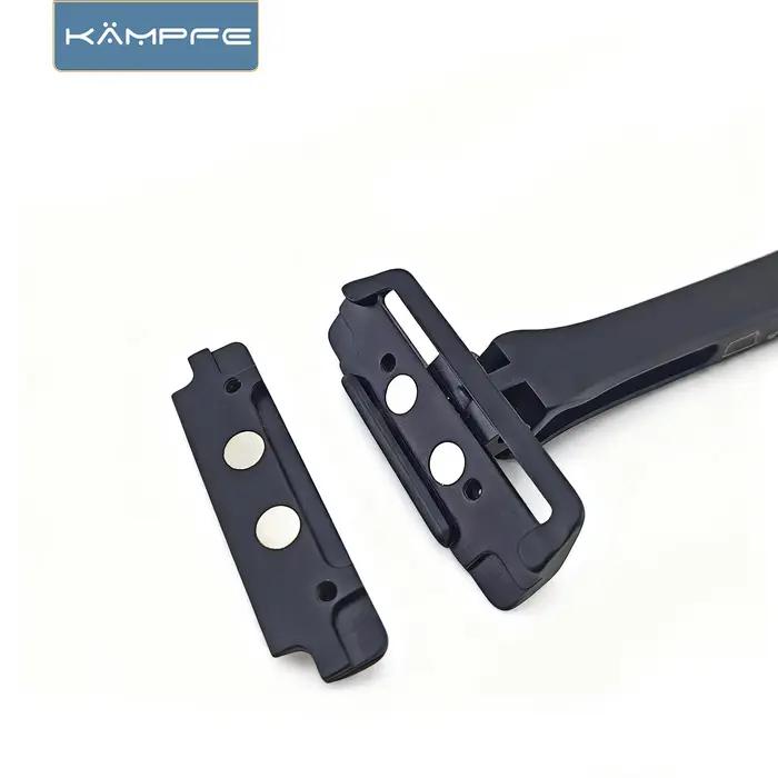 Rasoir manuel à lame simple KAMPFE Traditional K25 en aluminium, rasoir de voyage portable pour homm