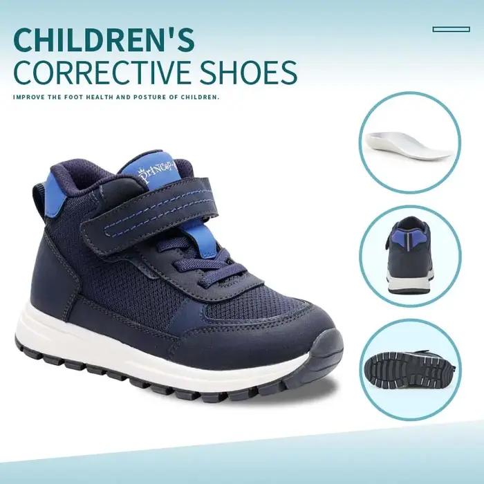 Chaussures orthopédiques pour enfants Princepard, baskets pour filles et garçons, cuir et maille, so