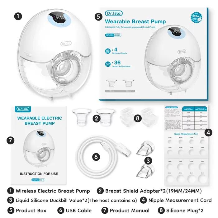 MAMIJOY tire-lait Portable 4 Modes et 36 niveaux tire-lait électrique Portable confort collecteur de