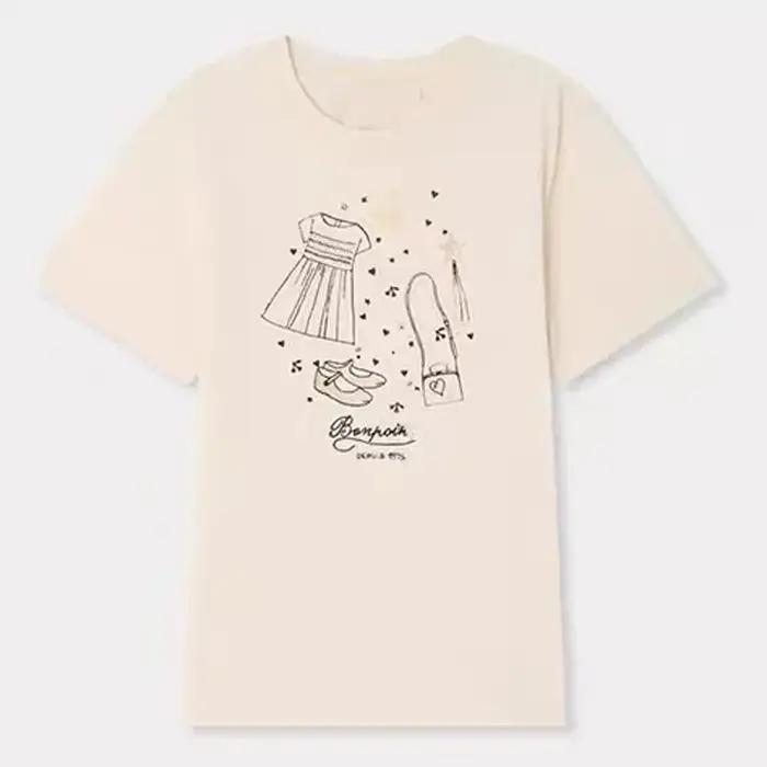 Prévente (expédition en mars) 2026 BP NOUVEAU T-shirt de printemps pour bébés filles, vêtements d'ét