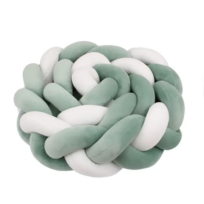 Pare-chocs de lit de bébé diamètre 1m 2m 3m 4m nouveau-né protection oreiller tressé à nœuds coussin berceau pare-chocs anti-collision sécurité chambre bébé