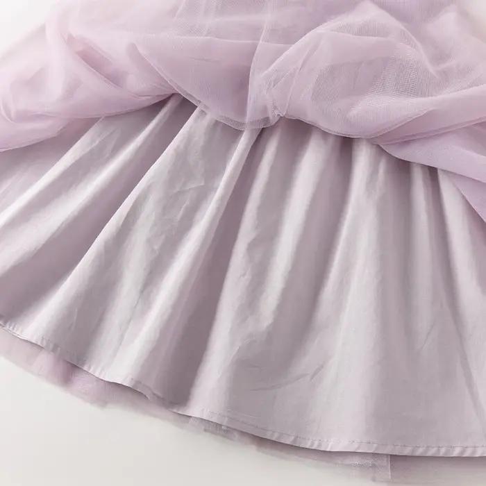 Dave Bella – robe de princesse pour filles, sans manches, en maille violette, Noble, mignon, doux, c
