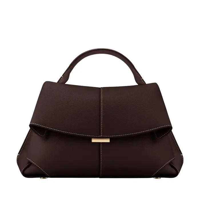 Nouveau sac à main en cuir véritable pour femmes, sac fourre-tout de luxe en cuir de vachette, sac à