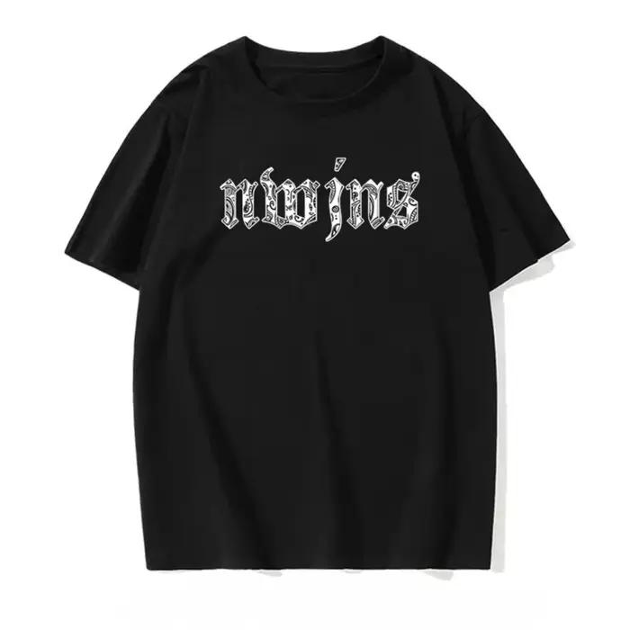 Nouveau jean lettre imprimé à manches courtes dames T-shirt nouveau décontracté motif ample T-shirt