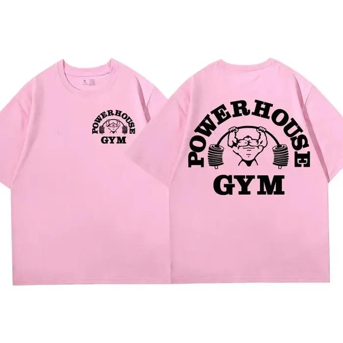 T-shirt graphique Powerhouse Fitness pour femmes et hommes, un T-shirt surdimensionné intéressant à