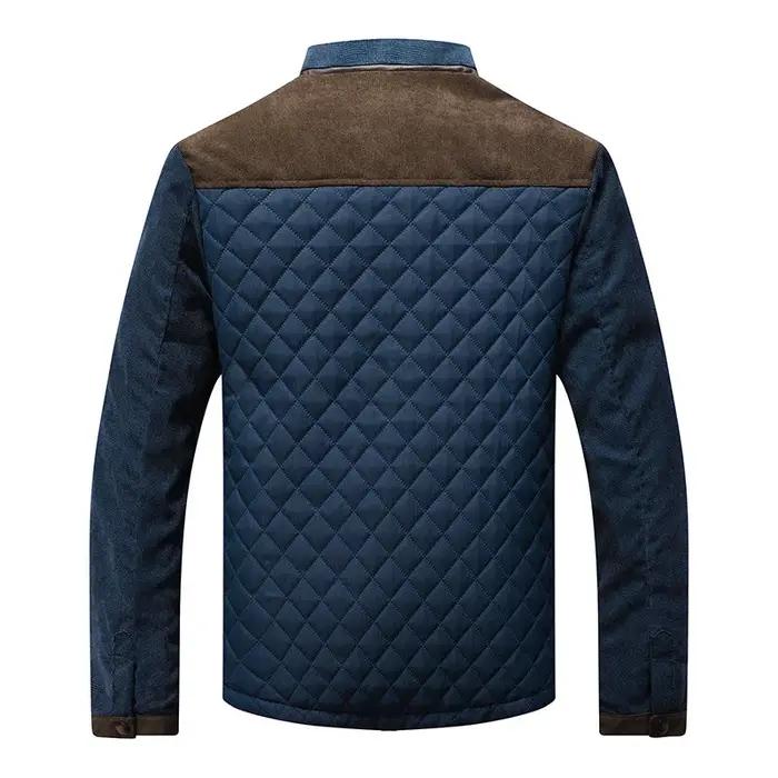 Veste de baseball à col montant pour hommes, patchwork, coupe couvertes, vêtements d'extérieur décon