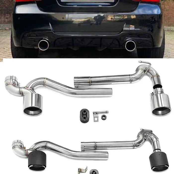 Accessoires de voiture double pointe d'échappement pour BMW E90 E92 320i 318i Up 325i Look tuyau d'é