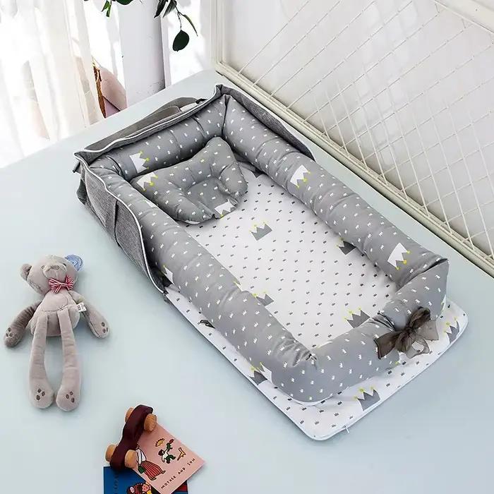 Berceau en coton pour nourrissons lit parc matelas nid de bébé sécurité cocon de confort 0 à 24 mois garçons filles