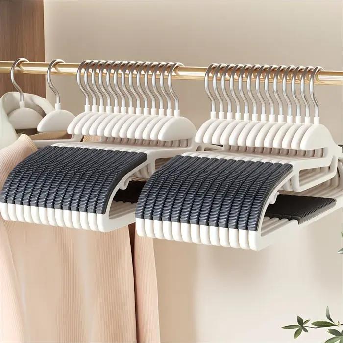 Cintre domestique multifonctionnel noir/Orange/gris, 10 pièces, humide et sec, adapté aux vêtements