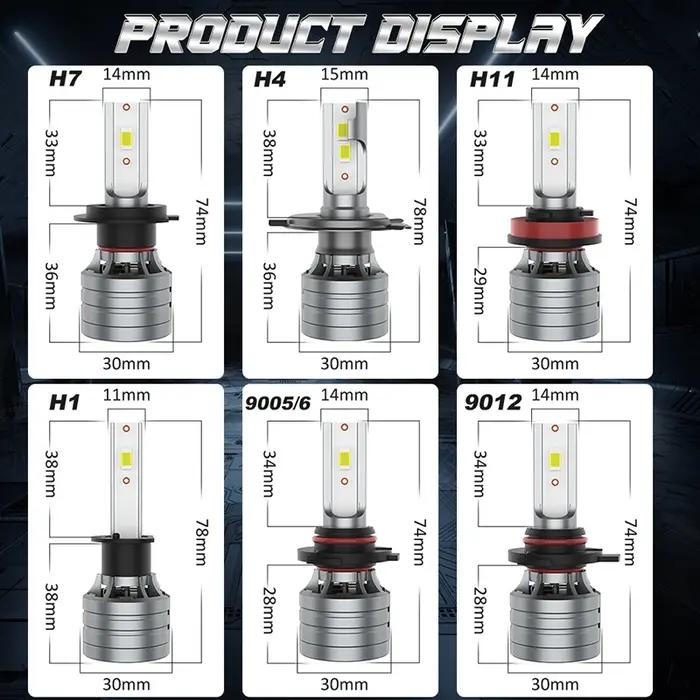 Dualvision H7 H4 H11 phare LED 180W haute puissance H8 H9 HB4 HB3 9005 9006 9012 lampe Turbo 6000K l
