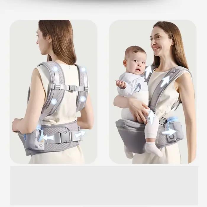 Nouveau Porte-Bébé Ergonomique 2026 pour Nouveau-né, Sac à Dos Porte-Bébé Ergonomique avec Siège de