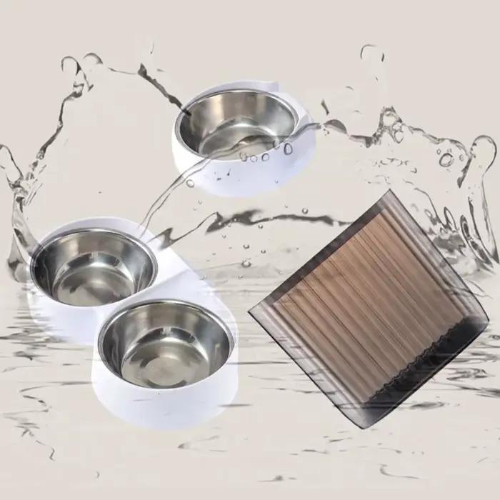 Mangeoire automatique intelligente avec caméra pour animaux de compagnie, double bols, distributeur